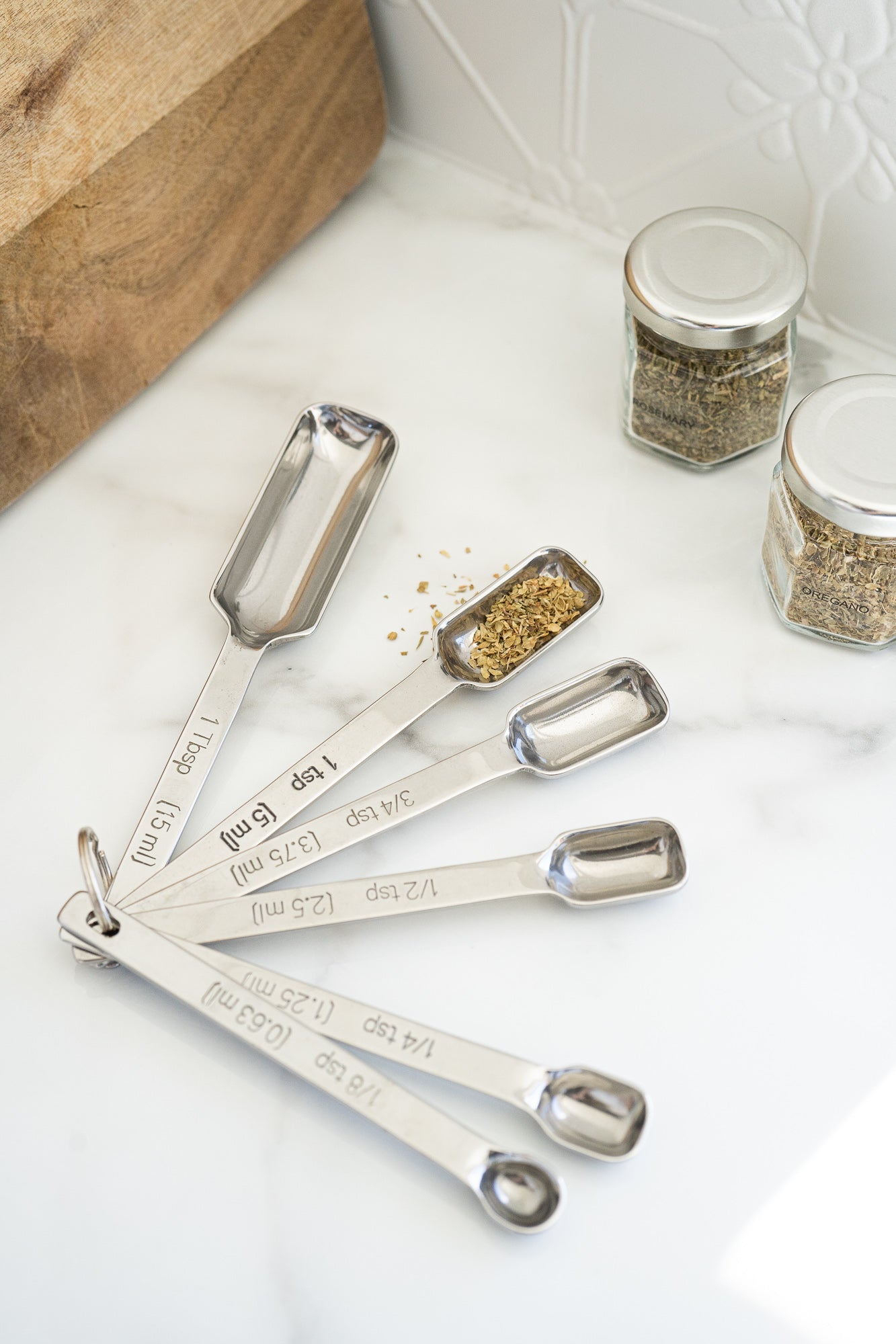 Stainless Steel Measuring Spoons - 6 Set