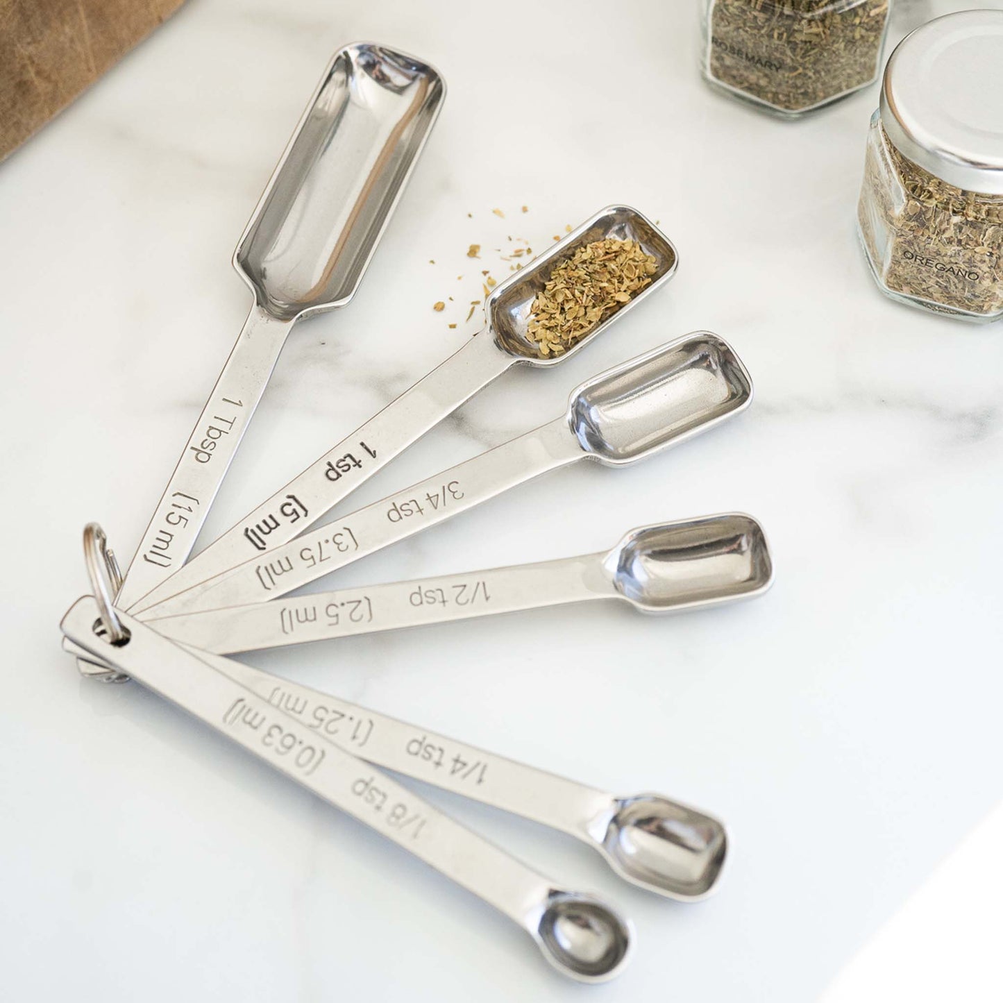 Stainless Steel Measuring Spoons - 6 Set